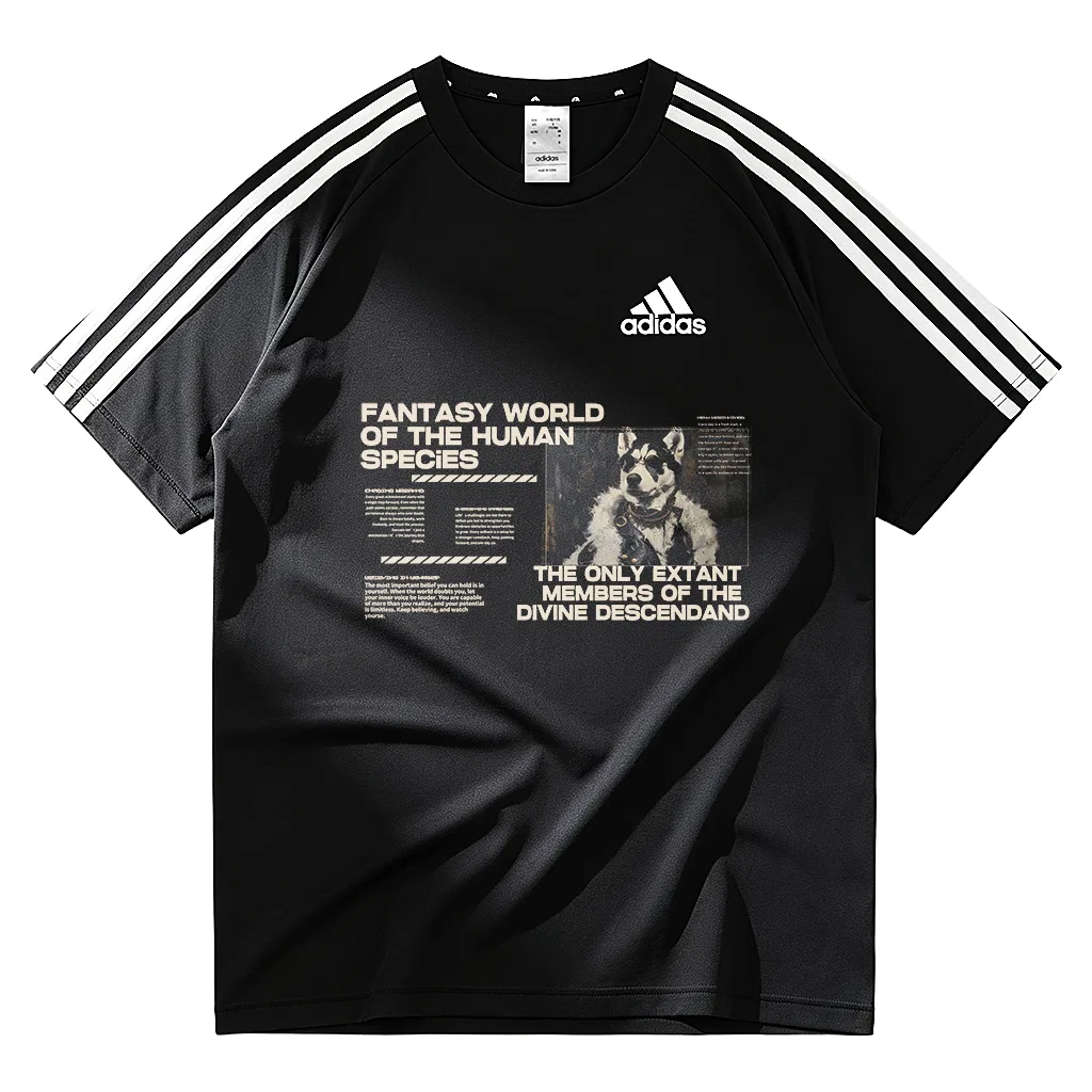 Футболка с принтом Adidas Football, Black