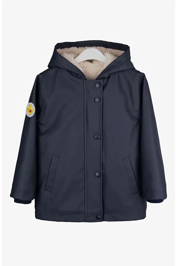 Детское пальто для девочек с капюшоном Mayakids, Navy Blue — фото 2