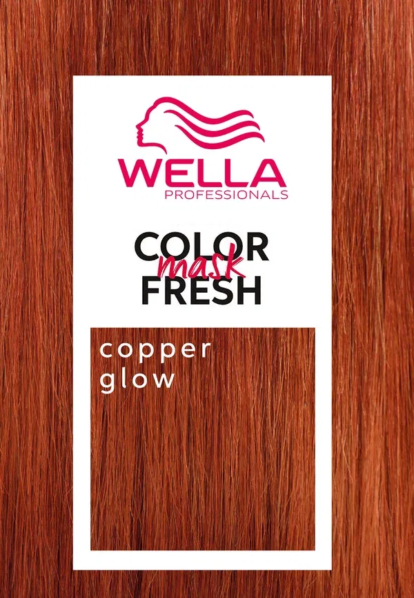 Маска для волос 2-в-1 окрашивание и уход, Color Fresh Mask, Wella, Copper Glow, 500 мл, медовый — фото 4