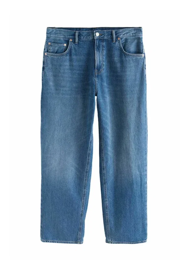 Джинсы свободного кроя Baggy fit Next, mid blue, синий — фото 4