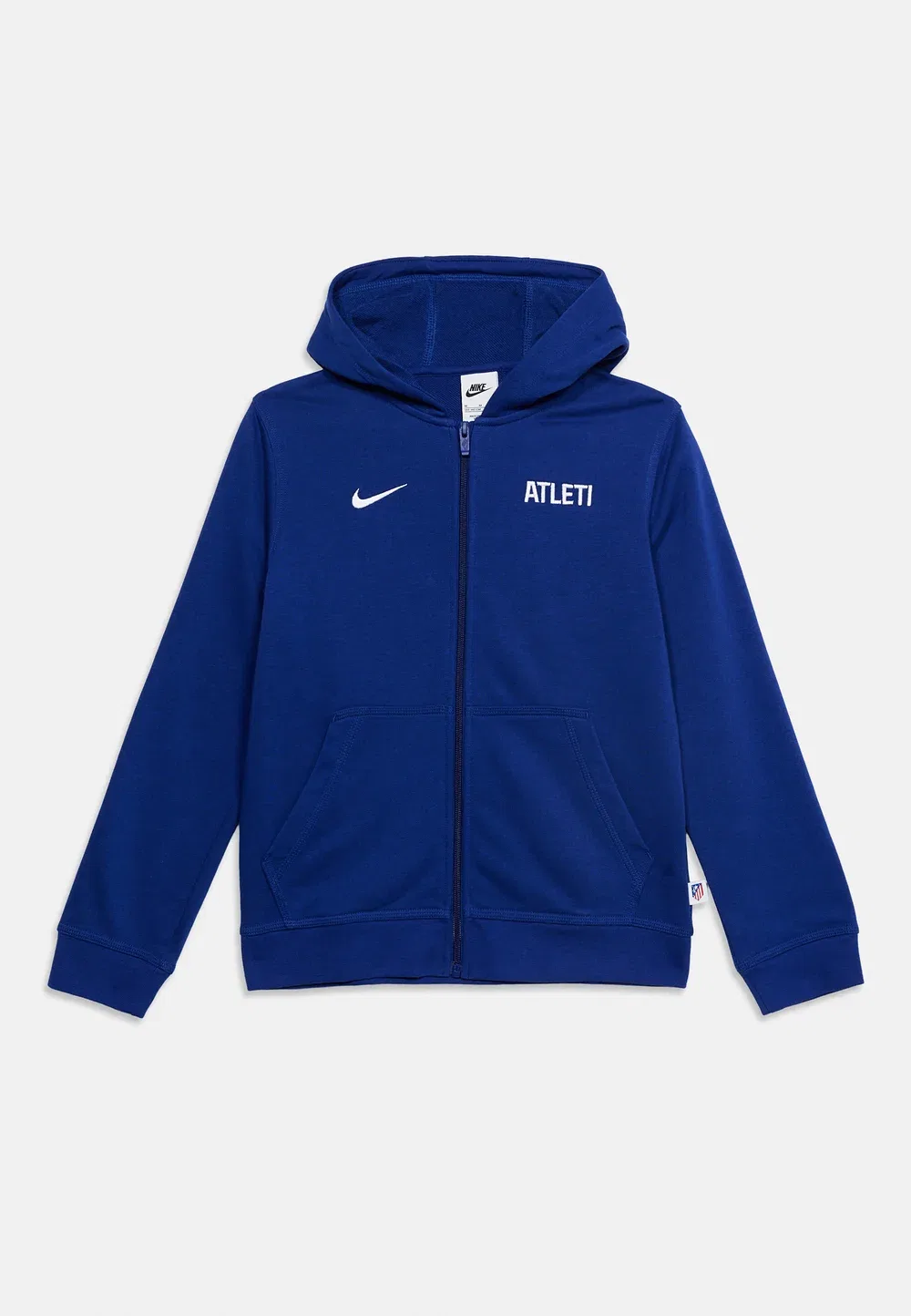 Толстовка на молнии унисекс с символикой мадридского клуба «Атлетико» Nike Performance, Deep Royal Blue/White