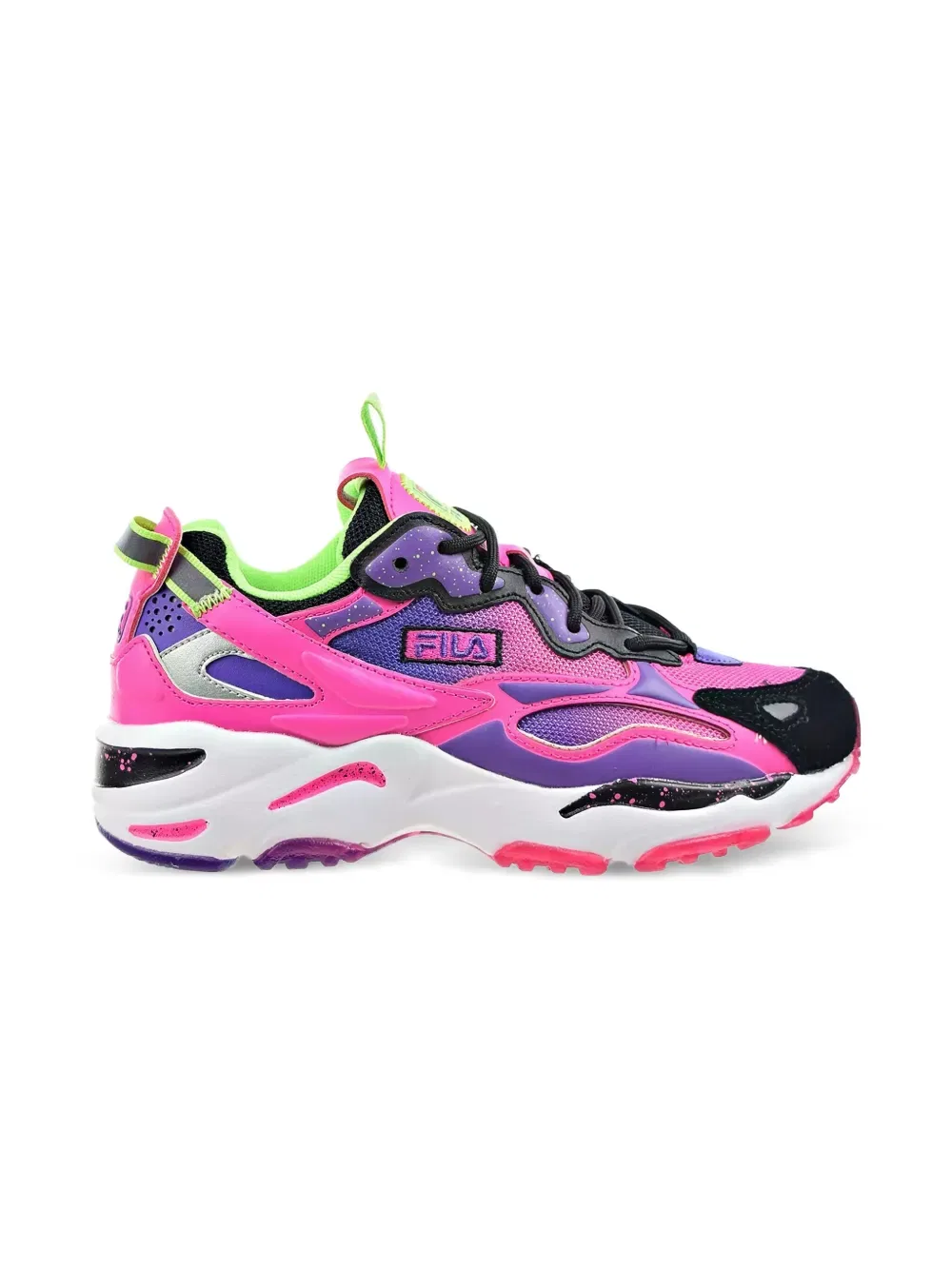 Кроссовки Ray Tracer Apex "розовое свечение/белый/фиолетовый" Fila Kids — фото 2
