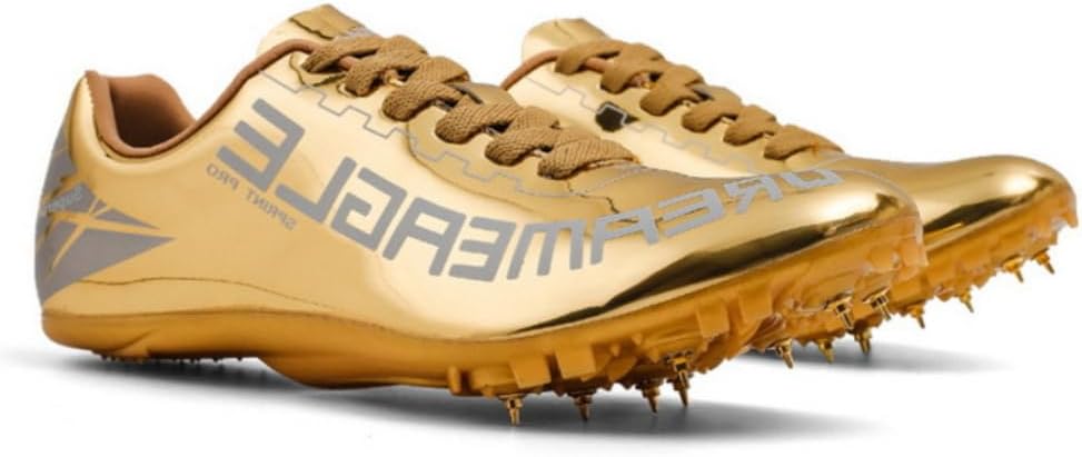

Легкие беговые шиповки для легкой атлетики - кроссовки для спринта и соревнований с съемными шипами для спринта, прыжков в длину и тренировок Spedify, золотой