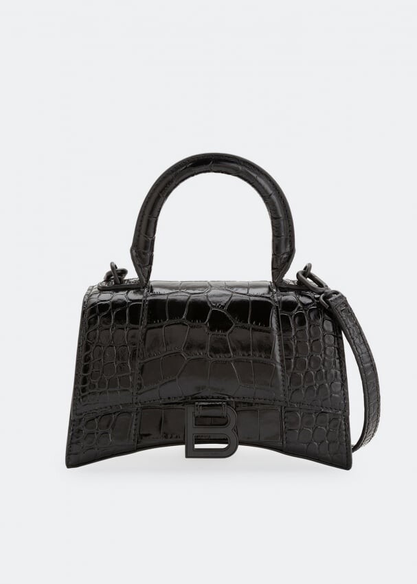 

Сумка BALENCIAGA Hourglass XS top-handle bag, черный