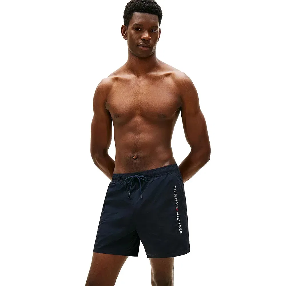 Плавки Tommy Hilfiger Original Logo Mid Length Swim, темно-синий