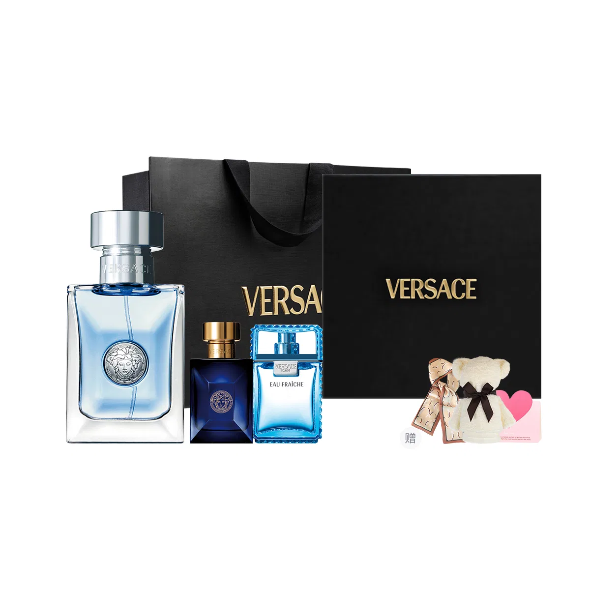 Мужской набор ароматов VERSACE Classic, Dylan, Homage, 30мл+5мл+5мл, VERSACE, Black