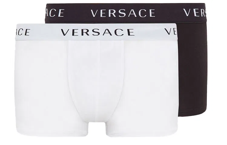 Мужские боксеры с логотипом 2 шт, VERSACE, Black
