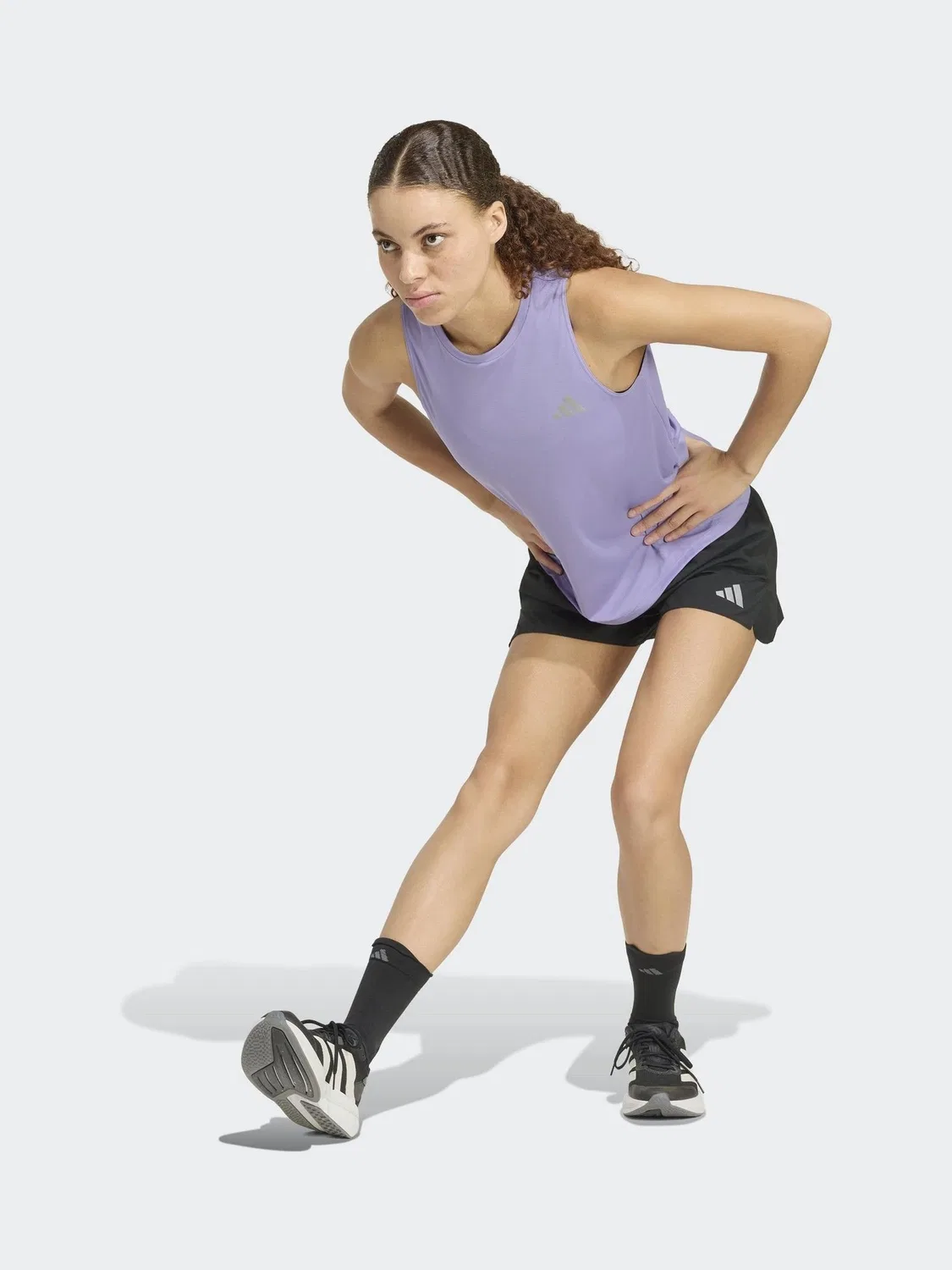 Топ-майка Running Essentials adidas, фиолетовый — фото 3