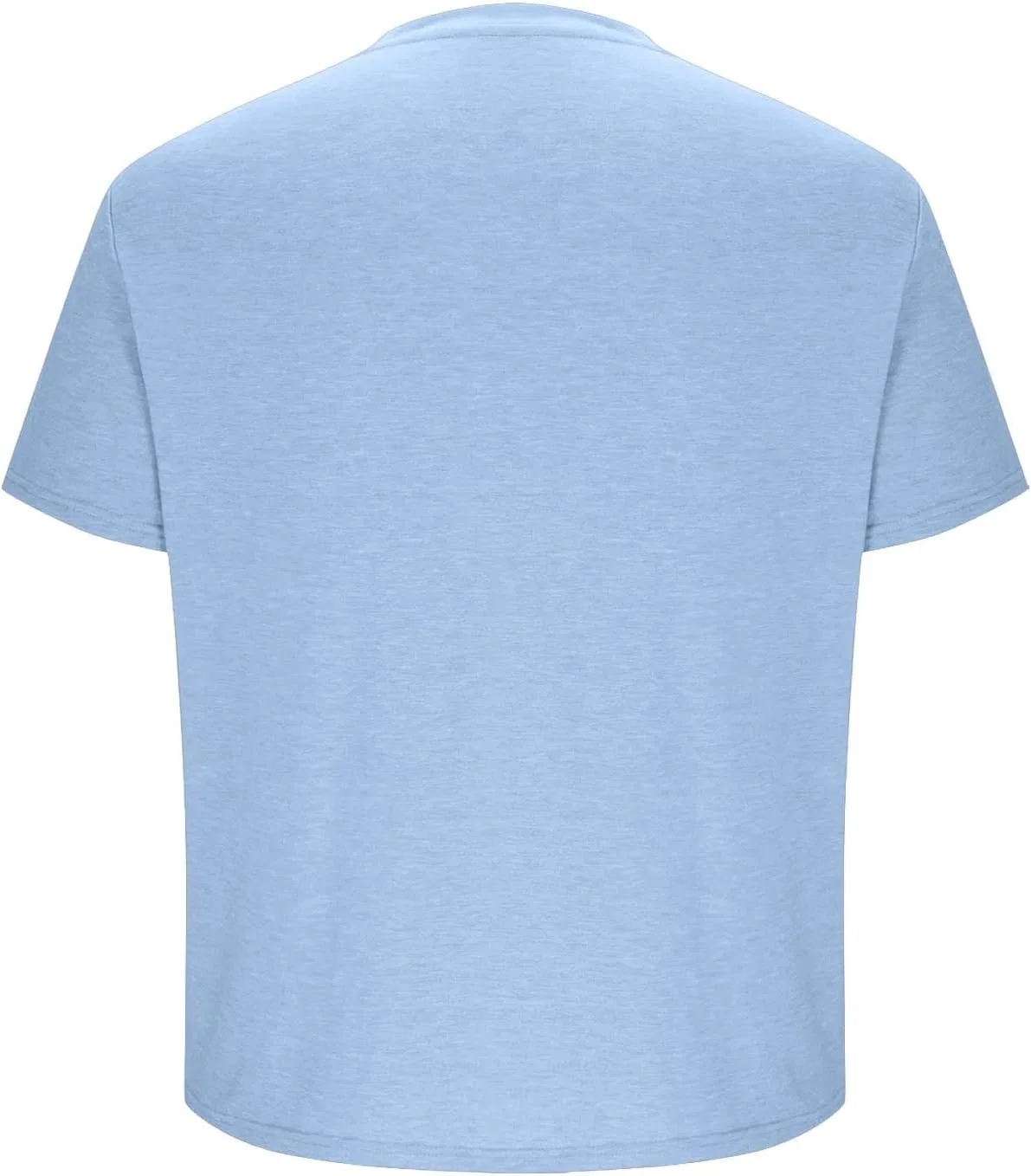 Мужская футболка с V-образным вырезом из мягкого хлопка Slim Fit, Light Blue — фото 4