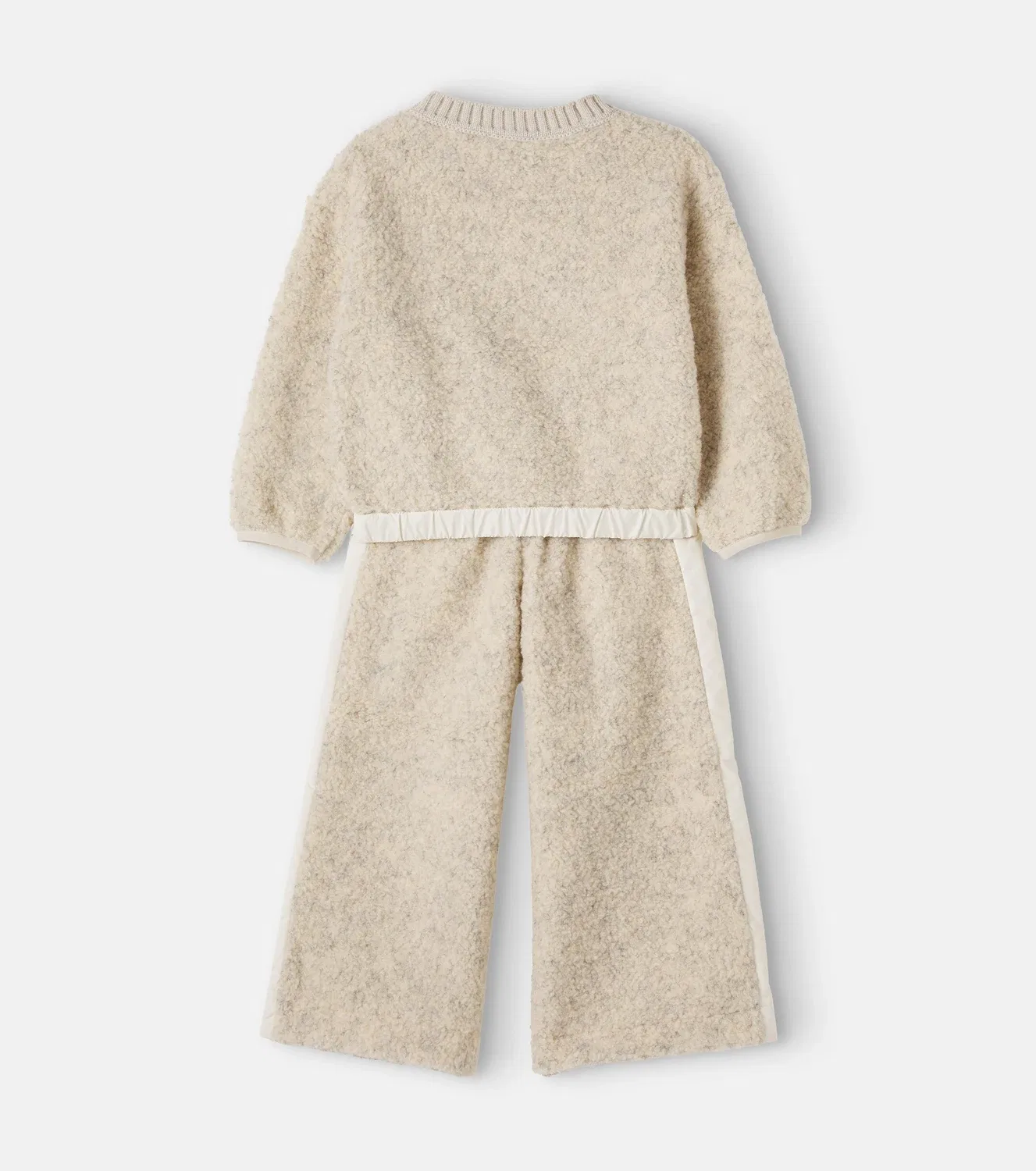Комплект из джемпера и брюк Teddy, Moncler Enfant, бежевый — фото 3