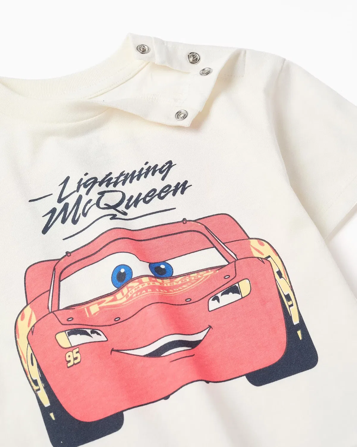 Детская футболка для мальчиков с принтом Lightning McQueen Zippy, Blanco — фото 3