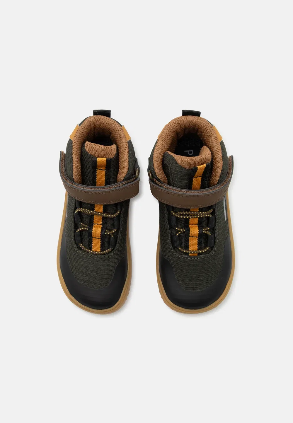 Ботинки Goretex barefoot grander унисекс на шнуровке Primigi, Military Green/Mud Brown — фото 4