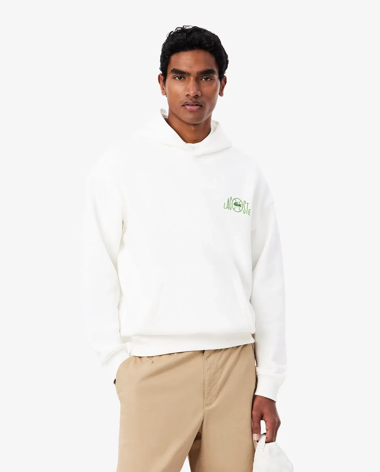 Мужская худи с принтом Lacoste, Blanco