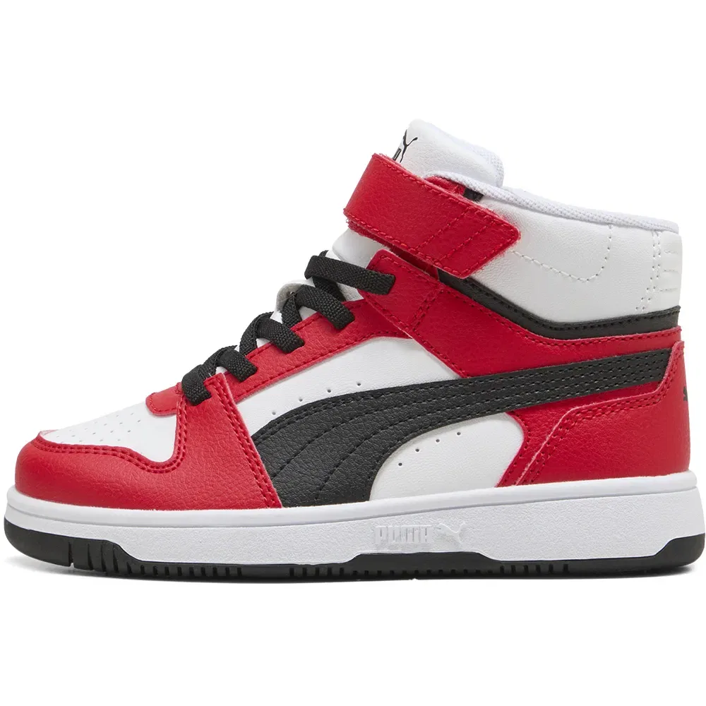 Детские кроссовки для девочек с высоким берцем Rebound Slam Mid AC+ Puma, Red — фото 3