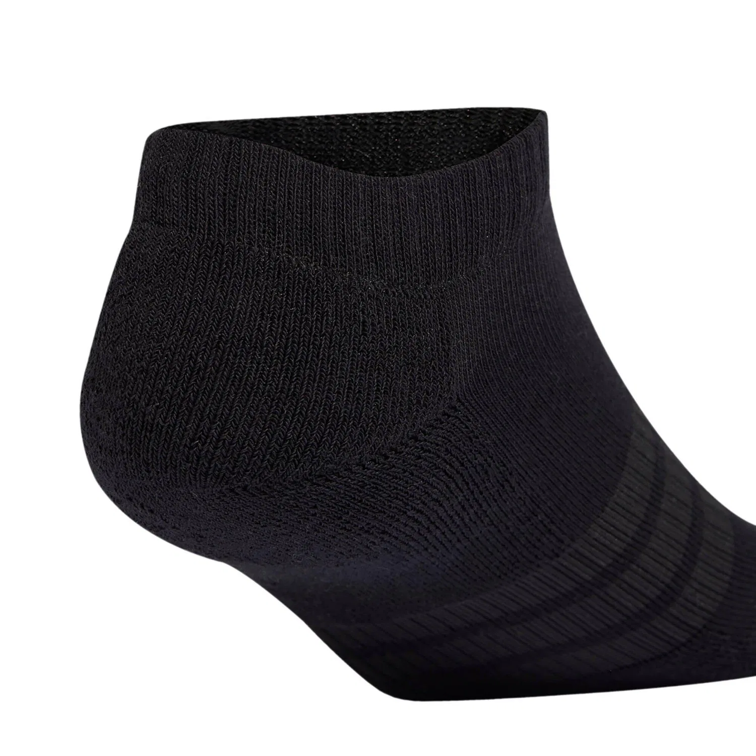 Детские хлопковые носки без видимой части Cushioned Essentials Adidas, Gray / White / Black — фото 4