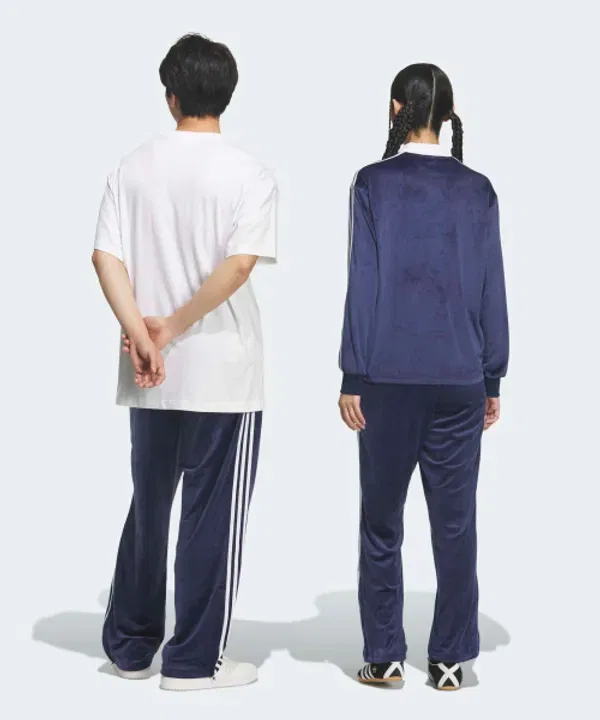 Тренировочные штаны из велюра Firebird, Adidas, ночной индиго — фото 4