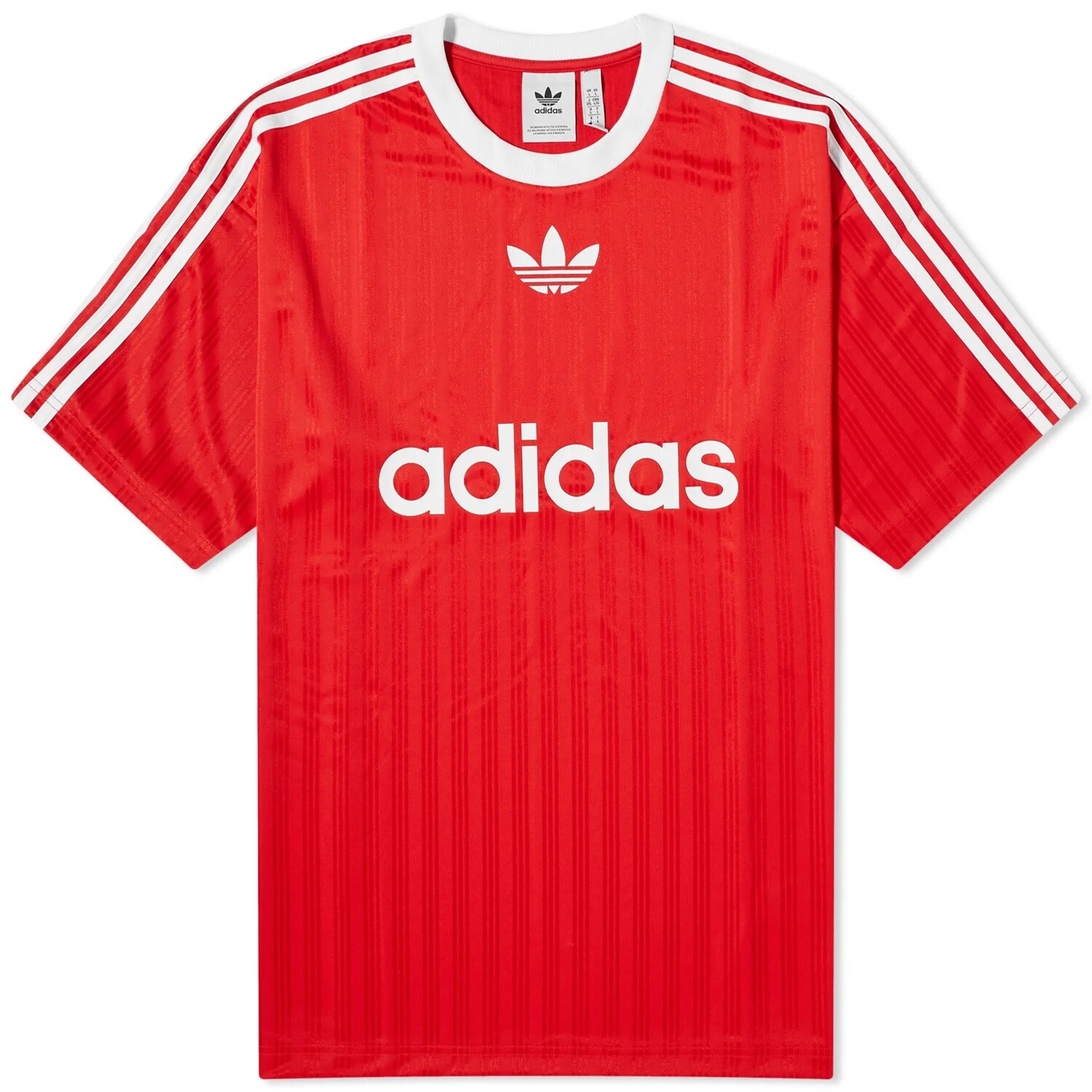 

Футболка Adidas Adicolor Poly, красный/белый