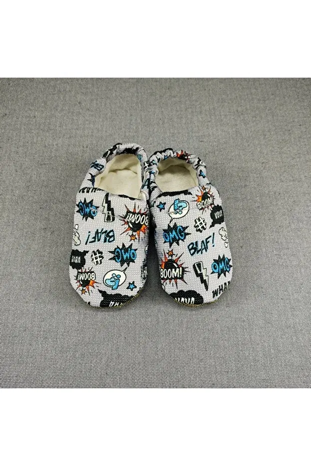 Детские пинетки для девочек и мальчиков с рисунком Loove Bebe, Boom White — фото 3