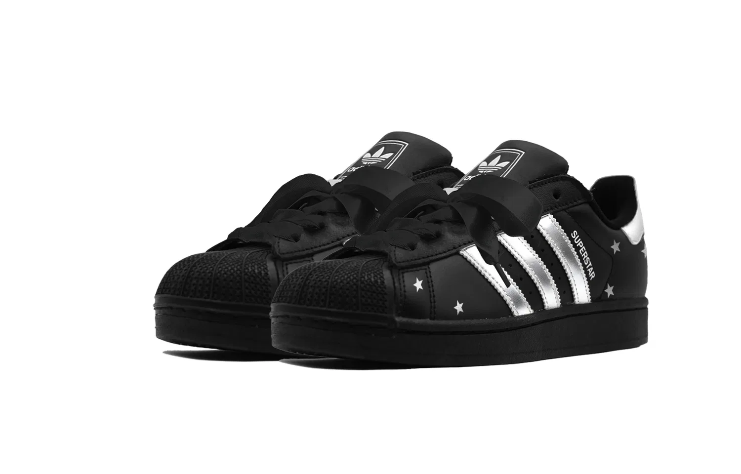 Детские кроссовки для скейтбординга Superstar 2 Adidas Originals, Black Silver — фото 4