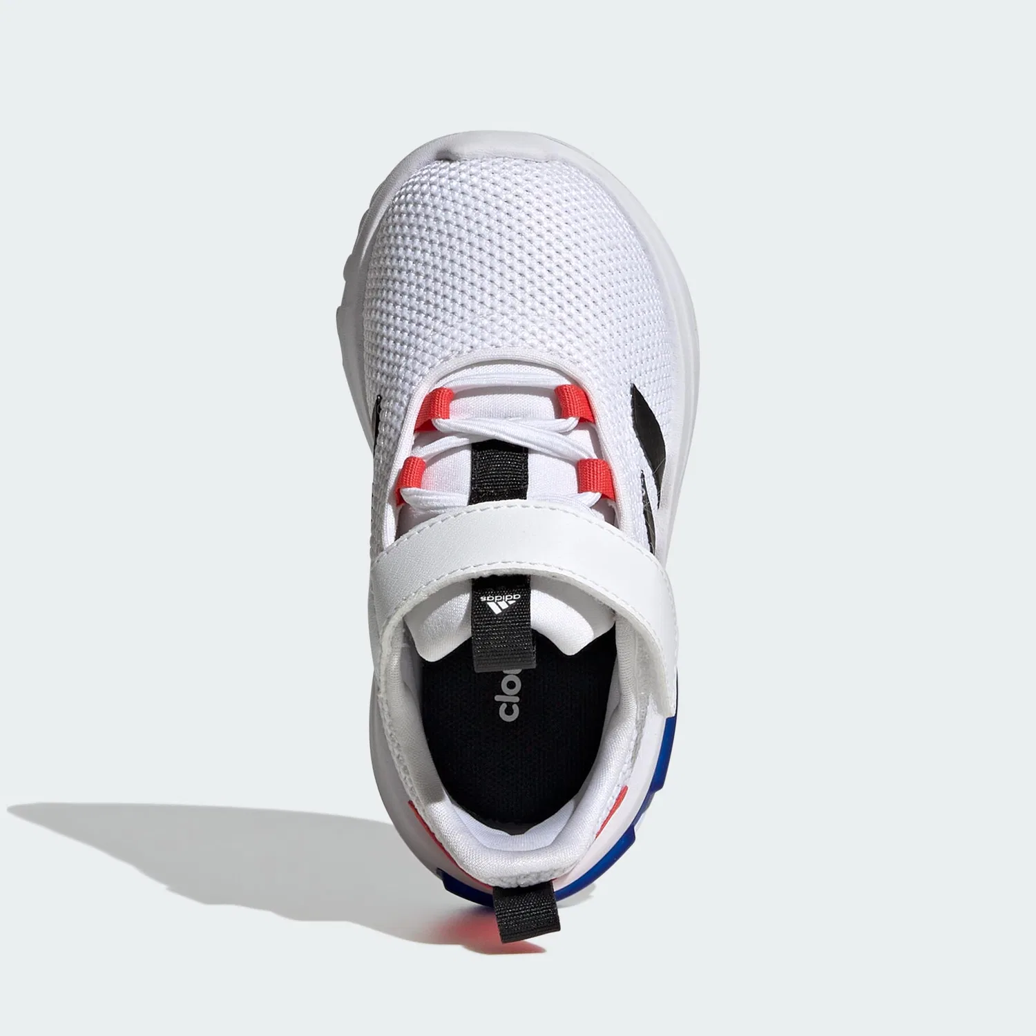 Детские кроссовки для мальчиков с липучкой Racer Tr23 Adidas, White Ftwr White Core Black Bright Red — фото 3