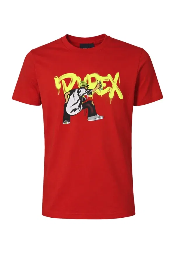 Комплект из футболки и брюк с принтом, хлопок, Completo graffiti set, Pyrex, Red, красный — фото 2