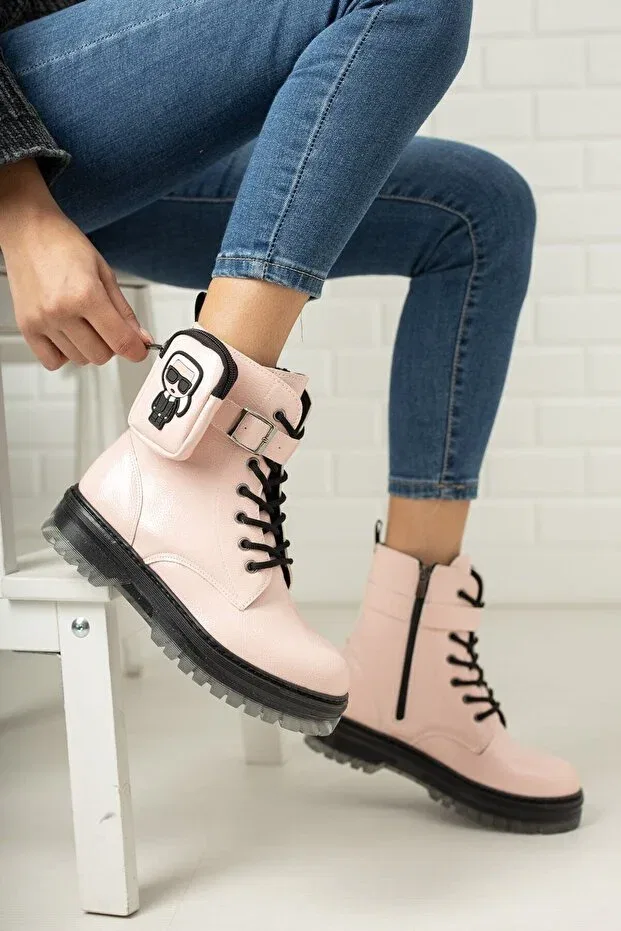 Детские ботинки для девочек с принтом Rana Shoes, Powder — фото 2