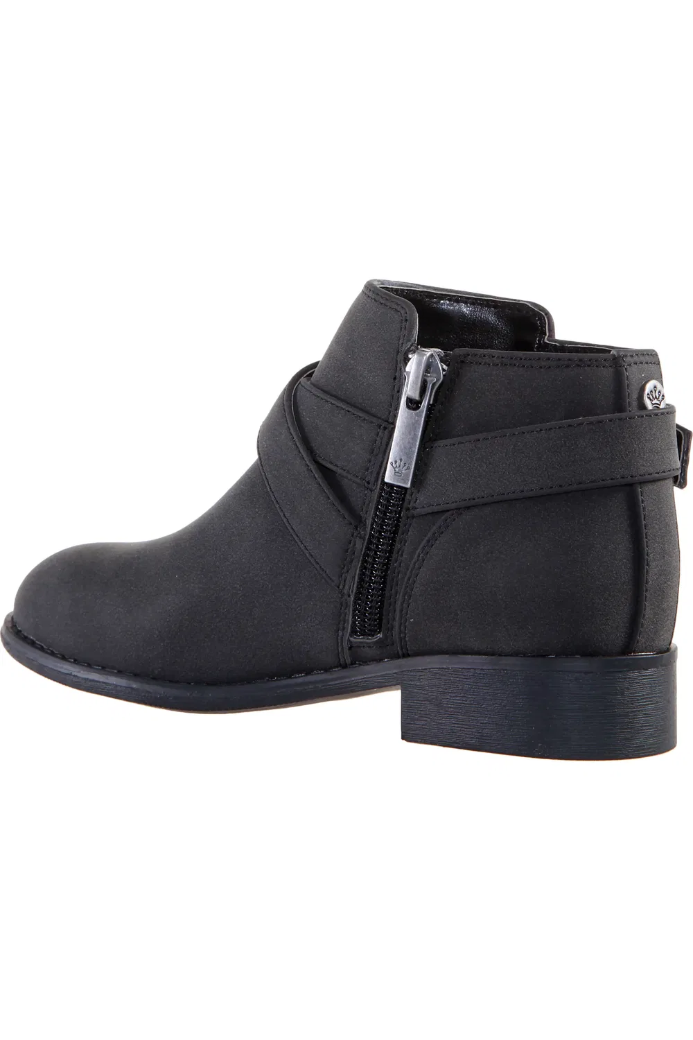 Детские ботинки с пряжкой на подъеме Talori Nina, Black Suede — фото 2