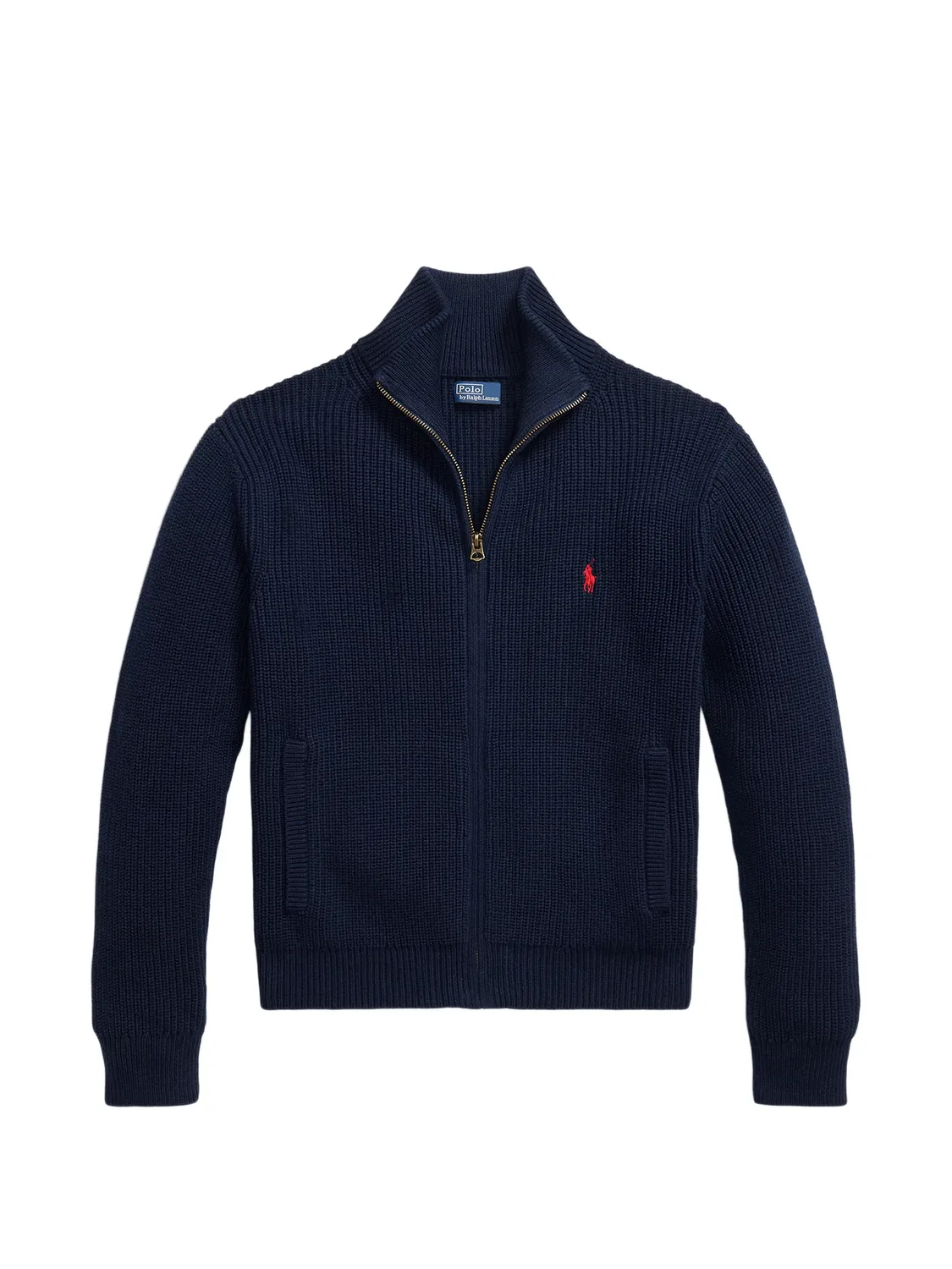 Кардиган в рубчик синего цвета Polo Ralph Lauren, синий
