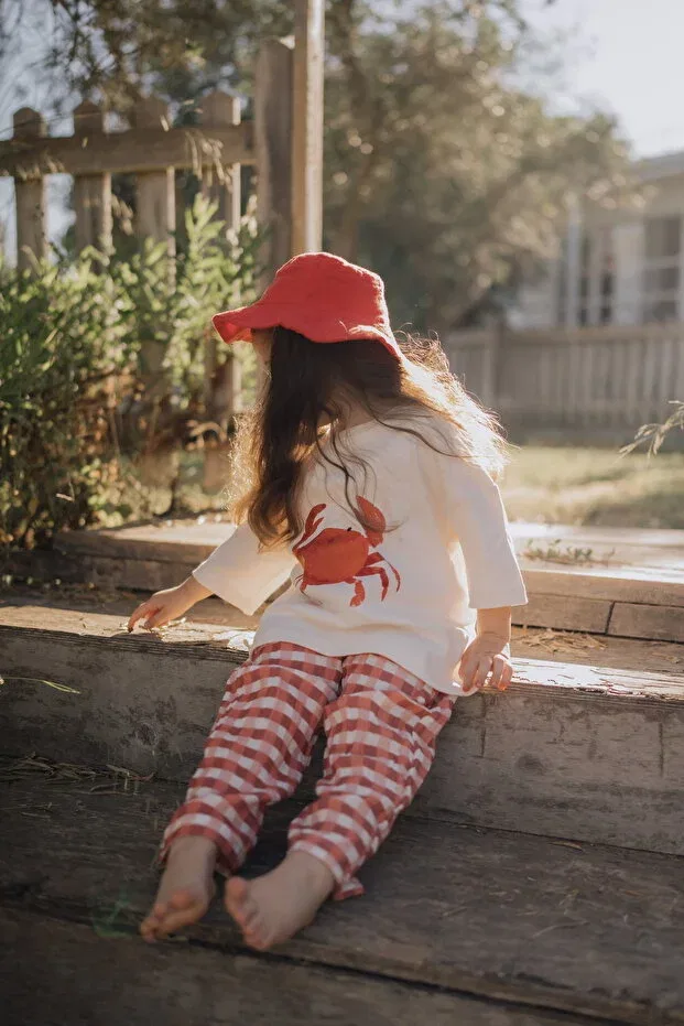 Детская футболка с принтом Crab Printed Cotton Oversize Dodo'S Baby, Ecru — фото 4