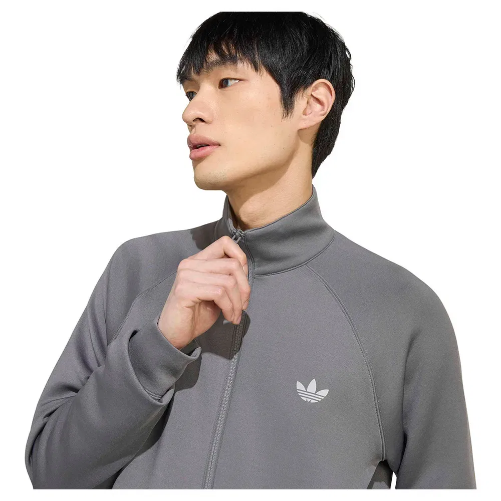 Мужской свитшот с футером Trefoil Essentials Spacer Track Adidas Originals, Grey — фото 3