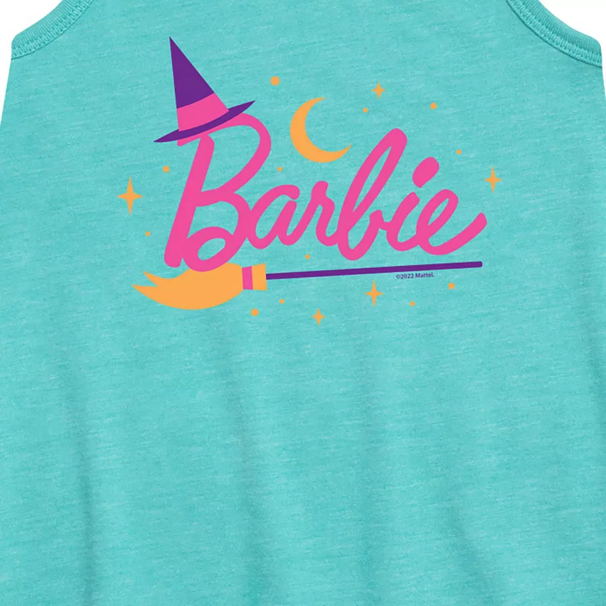Детское платье-трапеция с принтом Barbie Witch Logo Barbie, Turquoise — фото 2
