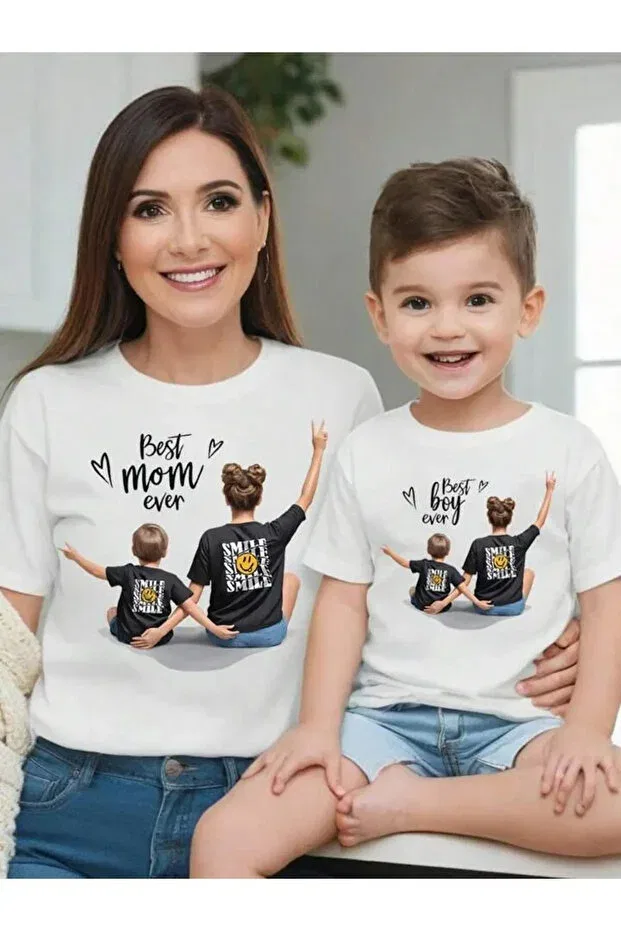 Детская футболка для мальчиков с принтом Mother Father Child Combination Daxia, Model4