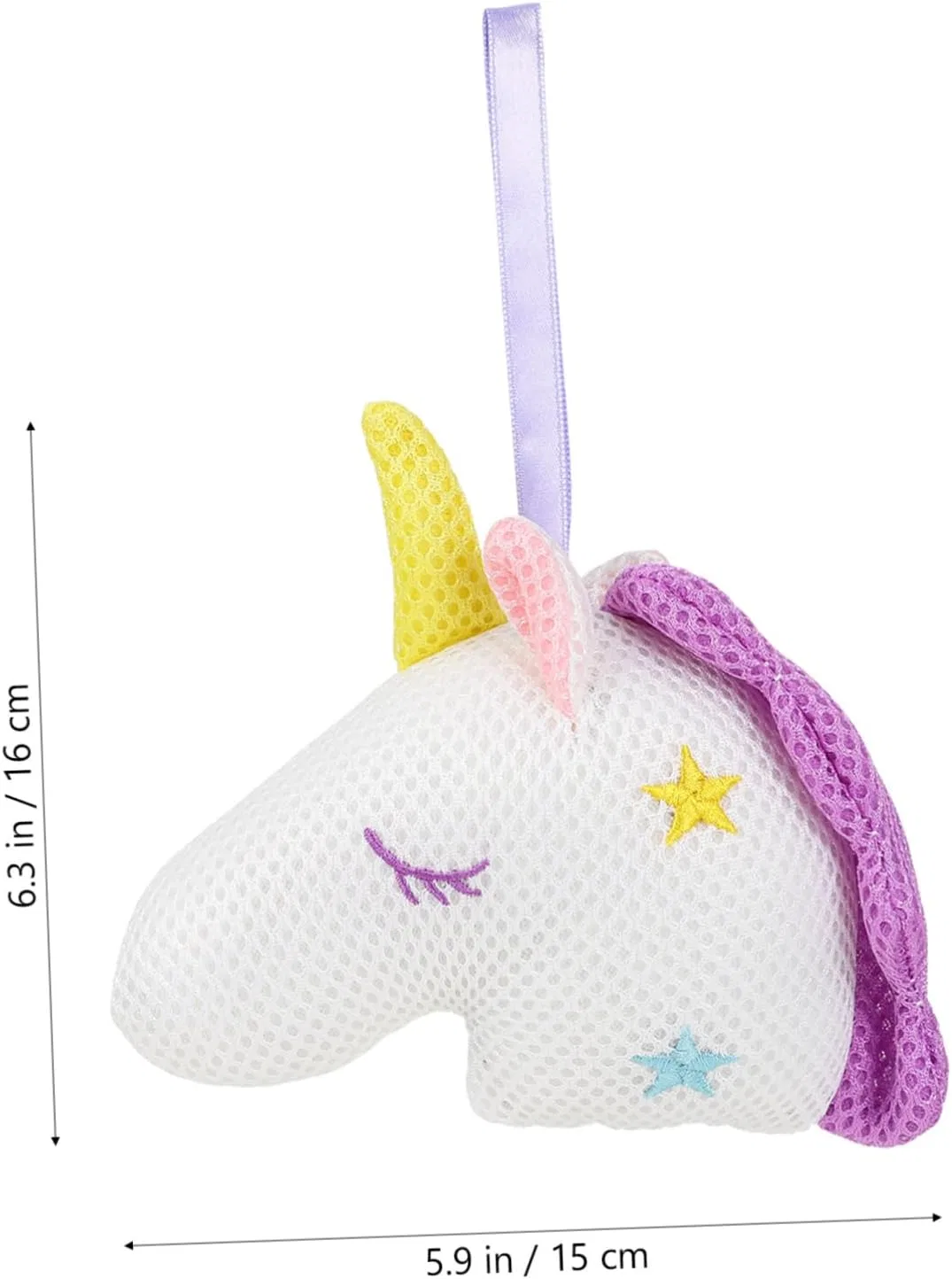 Мочалка для душа Unicorn Bath Sponges, MUSISALY, 1 шт, 32 г, Белая — фото 4