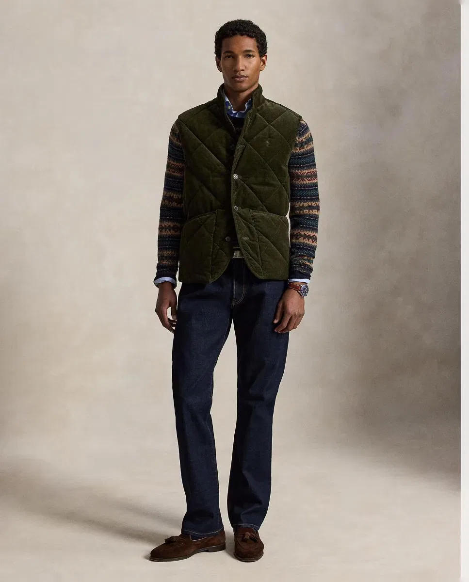 Мужские джинсы из хлопка, Straight Elástico, Polo Ralph Lauren, темно-синий