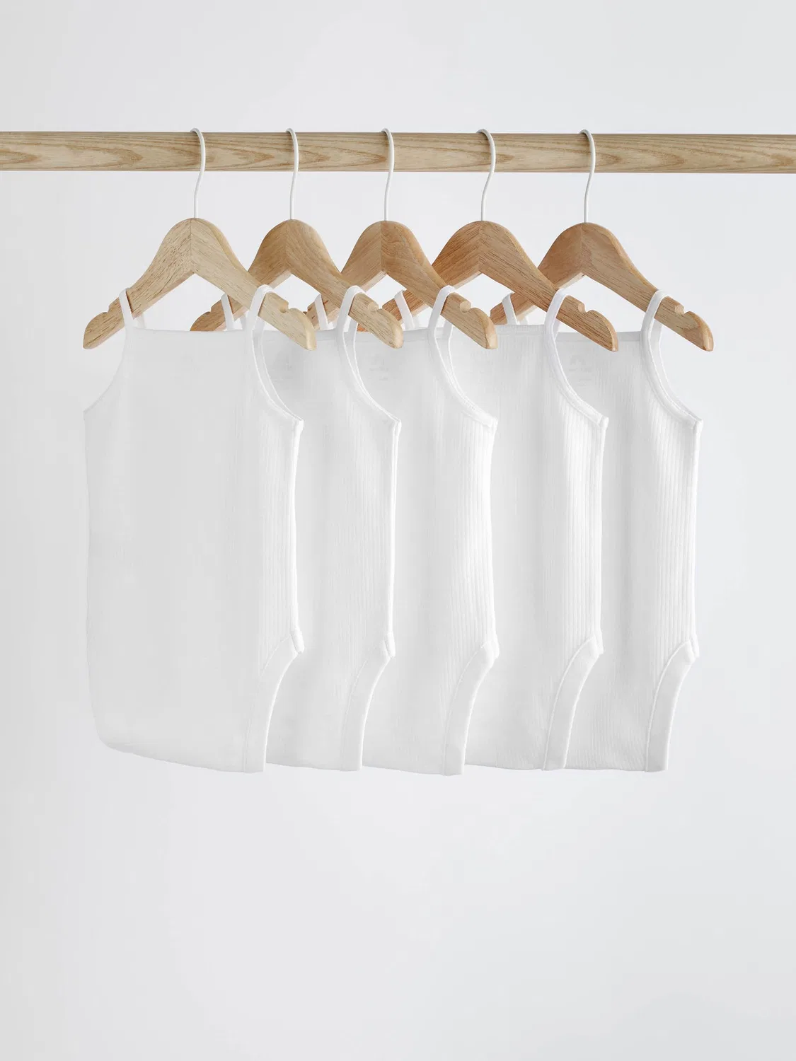Комплект боди на лямках, 5 шт, White Next, белый — фото 2