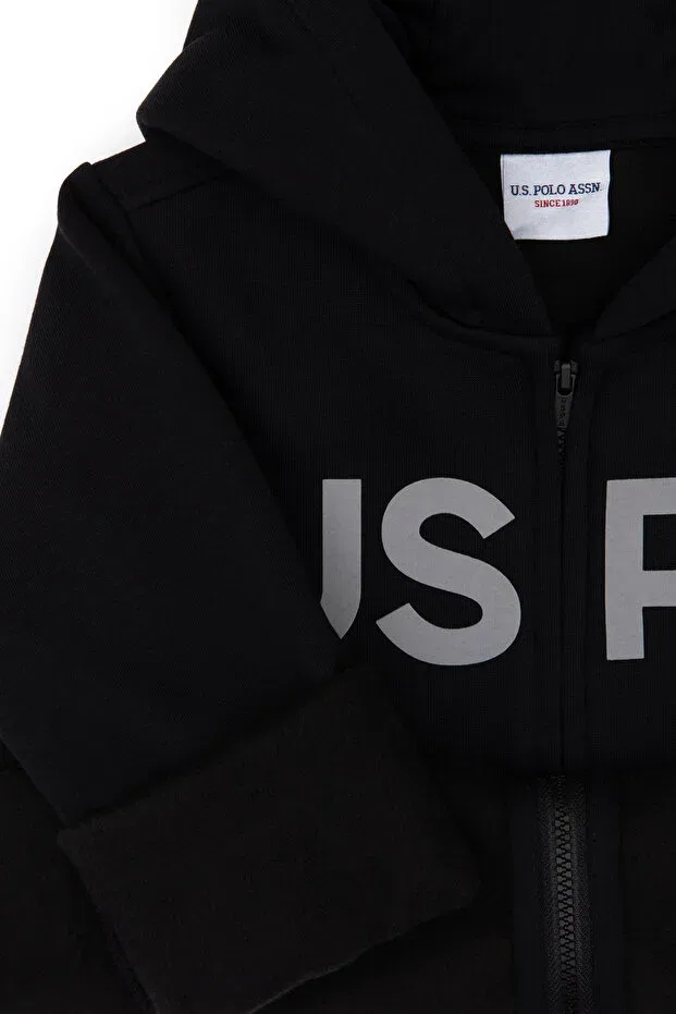 Детское худи для мальчиков с капюшоном U.S. Polo Assn., Black — фото 3