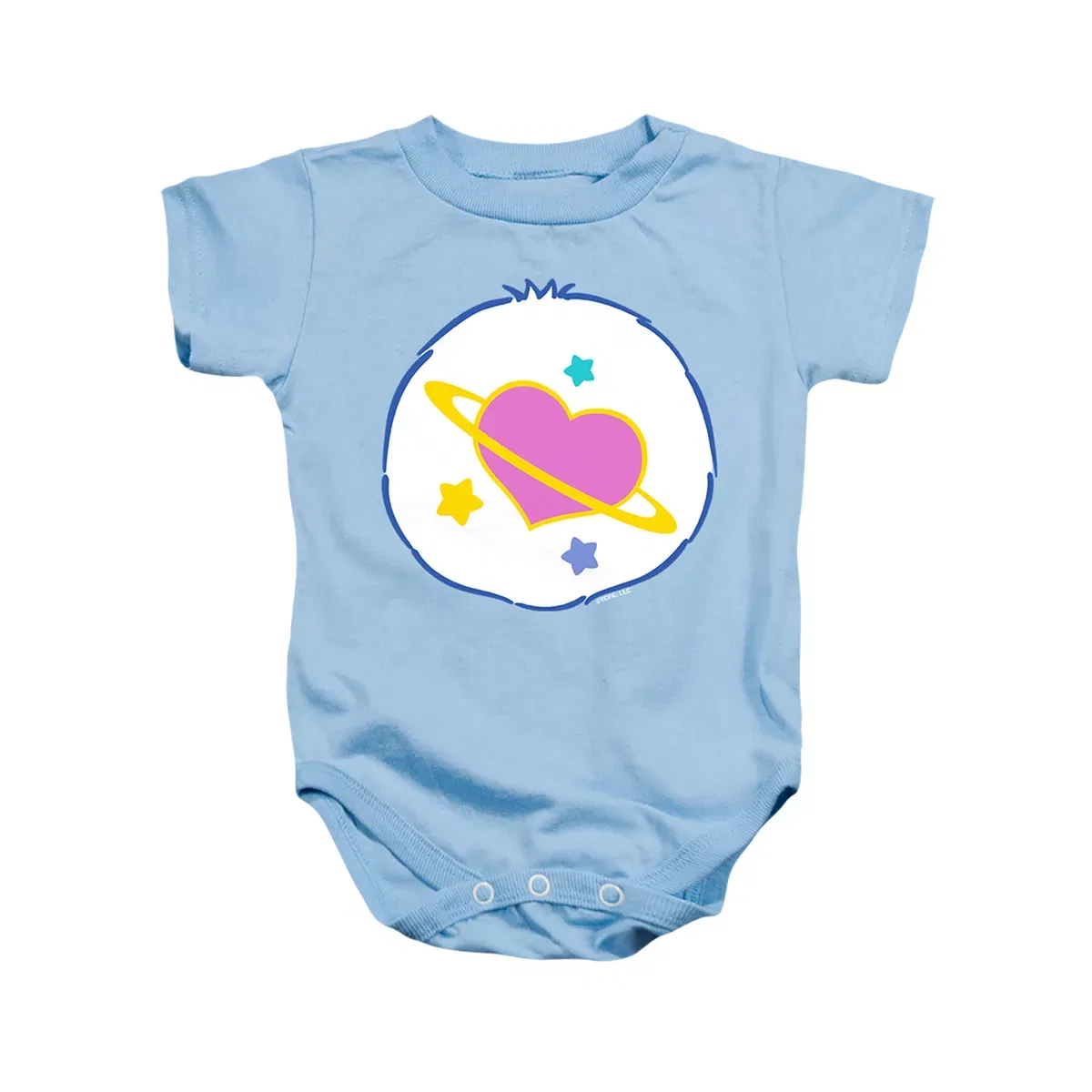 Детское боди с коротким рукавом с принтом Care Bears Daydream Bear Belly Stacked, Care Bears, Light Blue