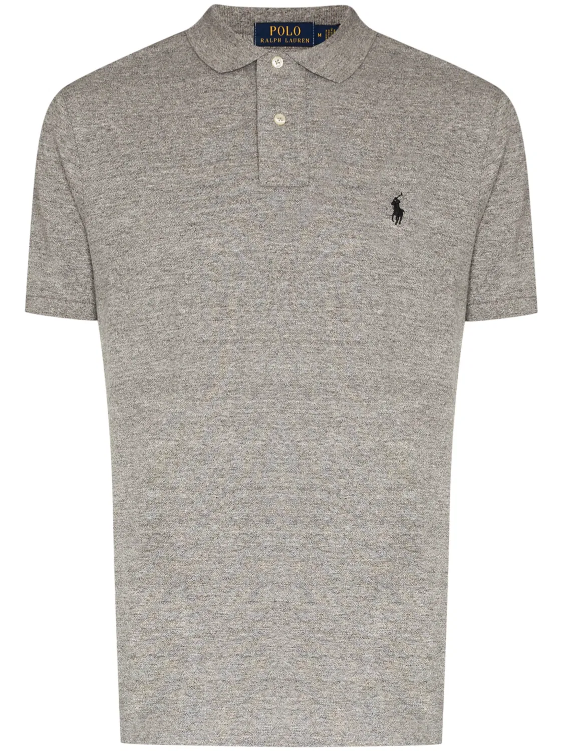 Polo Ralph Lauren Поло с вышитым логотипом, серое