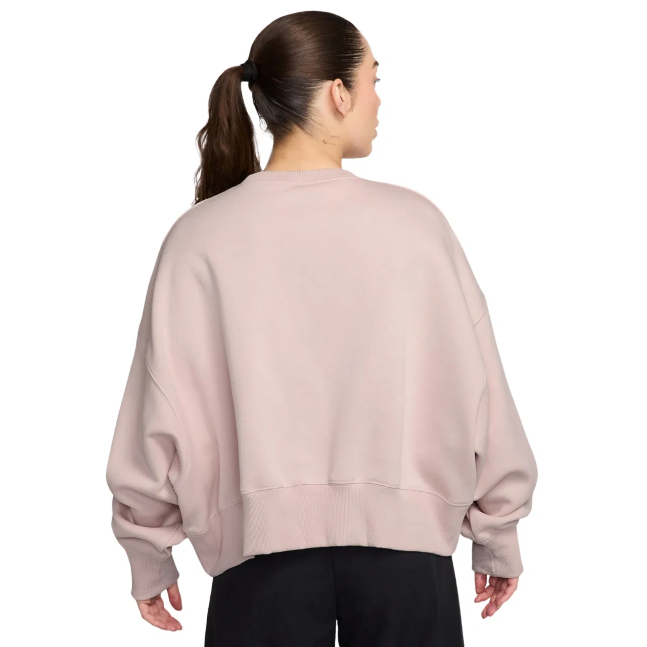 Женская флисовая кофта NSW Style Fleece Crew Nike, розовый/белый — фото 2