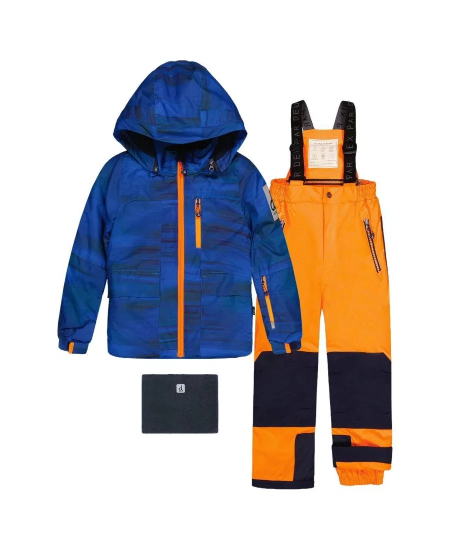 Детский зимний комплект из куртки и брюк Deux par Deux, Navy Blue And Orange