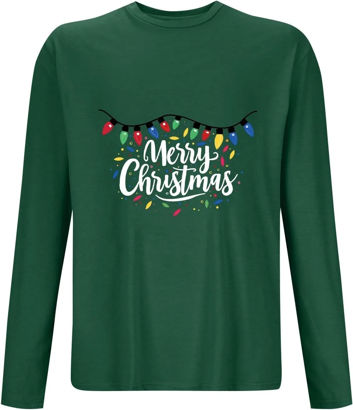 Мужская футболка с принтом Ugly Christmas, Army Green — фото 3