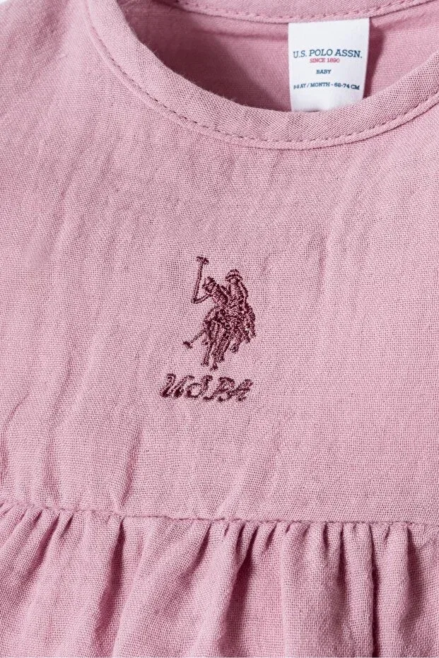 Детское платье для девочек хлопковое U.S. Polo Assn., Lilac — фото 2