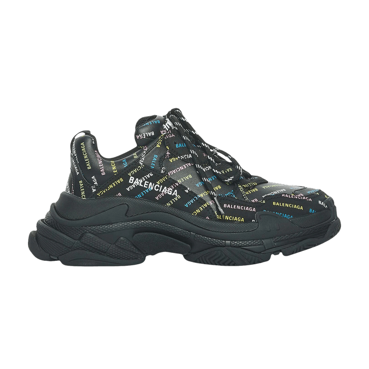 

Кроссовки Balenciaga Triple S Sneaker 'Allover Logo - Black Multi', черный