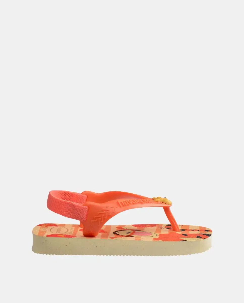 Детские вьетнамки для девочек с принтом Havaianas, Beige — фото 3