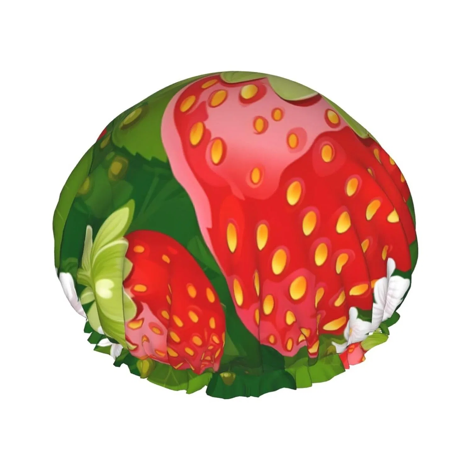 Двухслойная водонепроницаемая шапочка для душа, NBSKSDLK, 68 г, Strawberry and Flower
