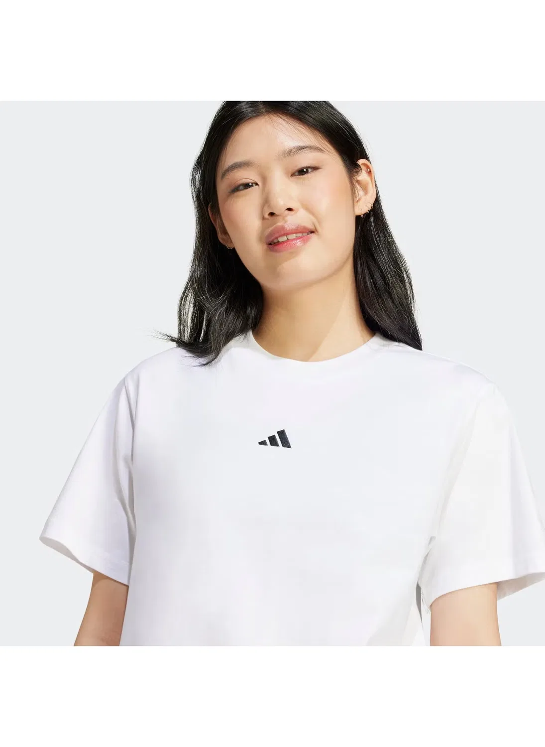 Футболка с маленьким логотипом Essentials Adidas, белый — фото 3