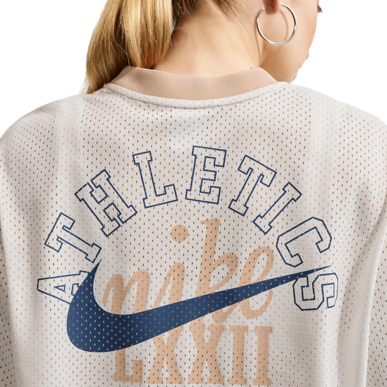 Женская джерси Heritage Festival Crop Mesh Jersey Nike, цвет Linen/Sail — фото 2