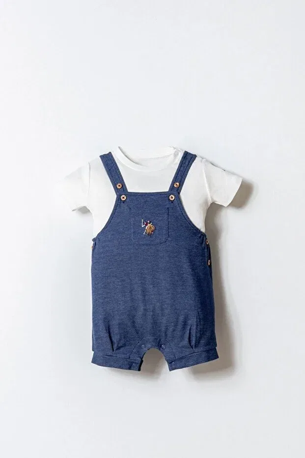 Детский комбинезон для мальчиков с лицензионным принтом U.S. Polo Assn., Blue