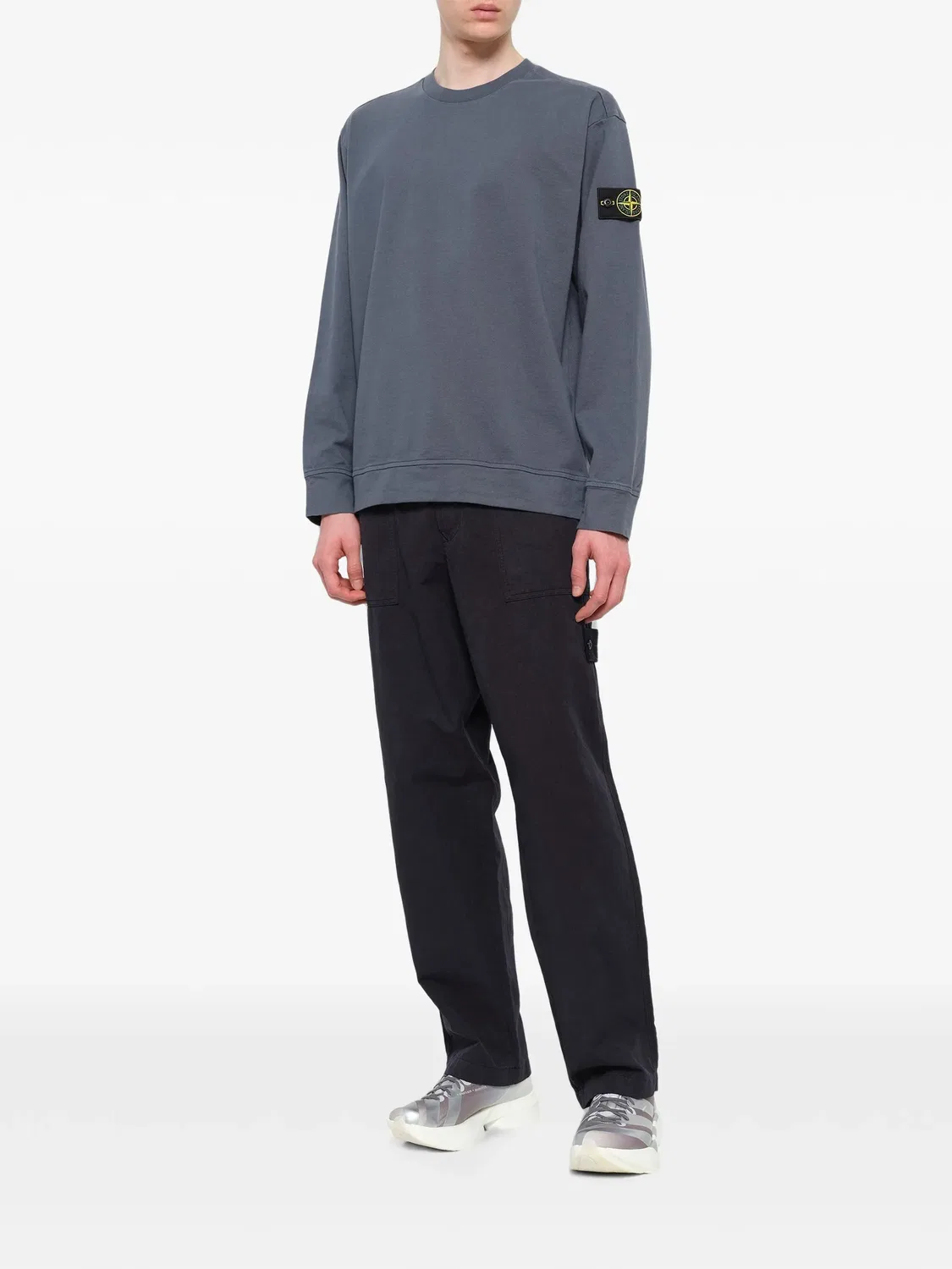 Толстовка из органического хлопка Stone Island, серый — фото 3
