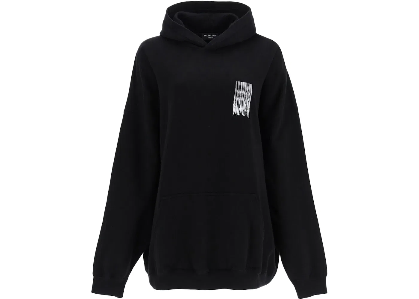 Женский худи с логотипом Barcode Cotton Balenciaga, Black